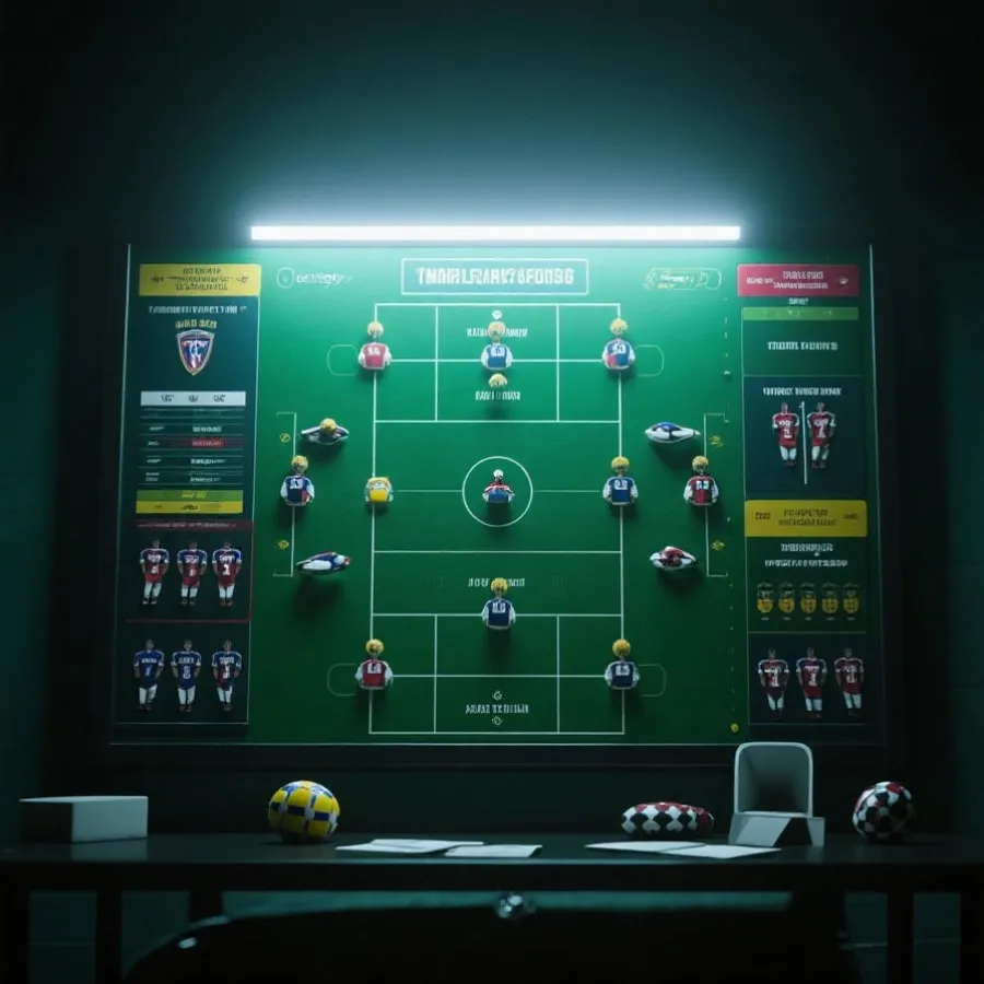 球队分组与战术分析示意图